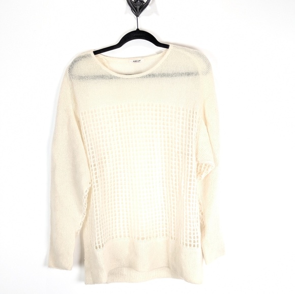 Helmut Lang Sweaters - Helmut Lang Mohair Alpaca Sweater Small Cream